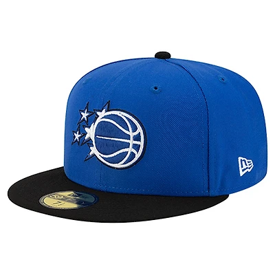 Men's New Era Blue/Black Orlando Magic Two-Tone 59FIFTY Fitted Hat