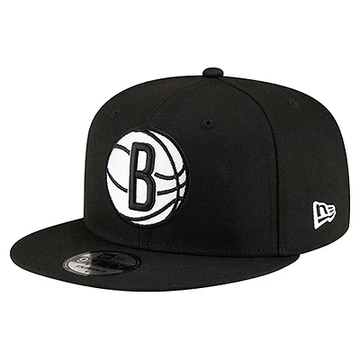 Men's New Era Black Brooklyn Nets 9FIFTY Snapback Hat