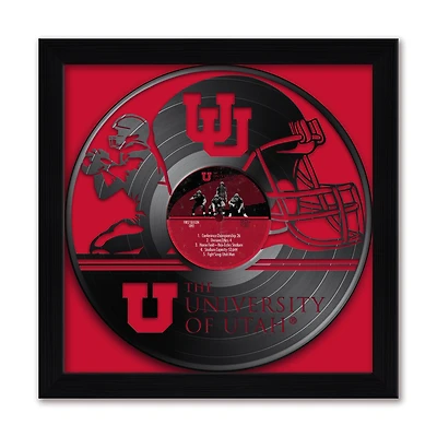 Utah Utes Framed 13" x 13" Vinyl Record Art Print