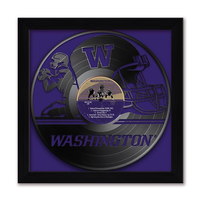 Washington Huskies Framed 13" x 13" Vinyl Record Art Print