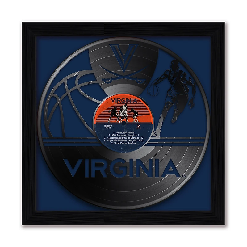 Virginia Cavaliers Framed 13" x 13" Vinyl Record Art Print