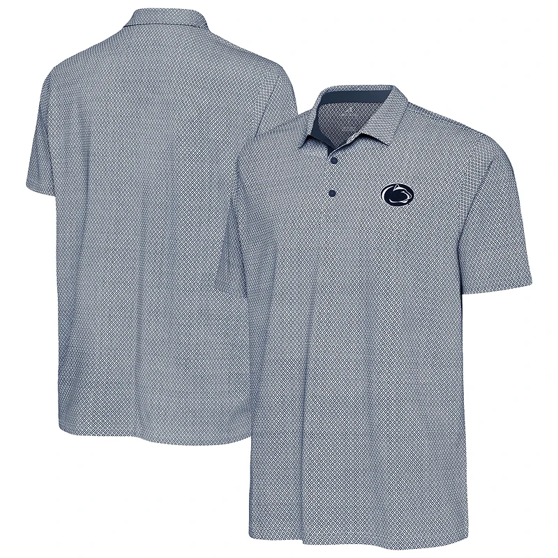 Men's Antigua Heather Navy Penn State Nittany Lions Intersect Polo