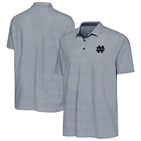Men's Antigua Heather Navy Notre Dame Fighting Irish Intersect Polo