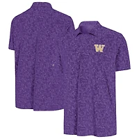 Men's Antigua Purple Washington Huskies Lush Polo