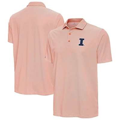 Men's Antigua Orange Illinois Fighting Illini Pave Polo