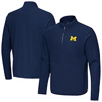 Men's Antigua Navy Michigan Wolverines Step Up Quarter-Zip Pullover