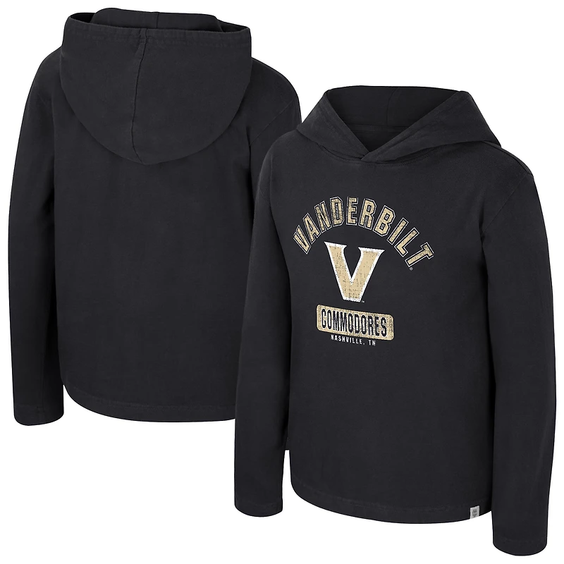 Youth Colosseum  Black Vanderbilt Commodores Simoleans Washed Hoodie