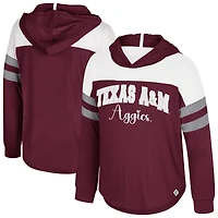 Girls Youth Colosseum Maroon Texas A&M Aggies Reflection Hoodie Long Sleeve T-Shirt
