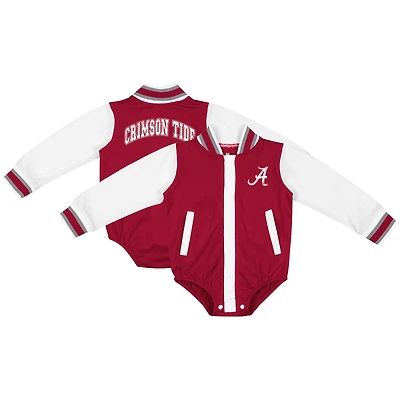 Infant Colosseum Crimson Alabama Crimson Tide Bell Rings Varsity Bodysuit