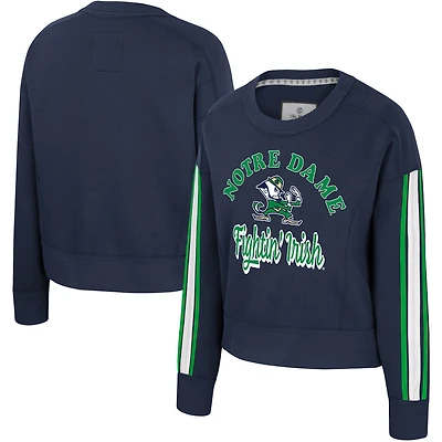 Women's Colosseum  Navy Notre Dame Fighting Irish Honeymoon Sweatshirt