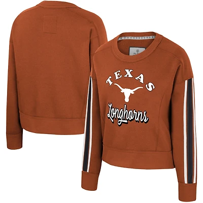 Women's Colosseum Texas Orange Texas Longhorns Honeymoon Sweatshirt