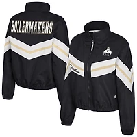 Women's Colosseum  Black Purdue Boilermakers Thin Ice Full-Zip Windbreaker