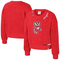 Girls Youth Colosseum  Red Wisconsin Badgers Just a Minute Sweatshirt