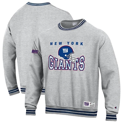 Men's Champion Heather Gray New York Giants Reverse Weave Fleece Sweatshirt