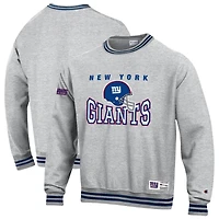 Men's Champion Heather Gray New York Giants Reverse Weave Fleece Sweatshirt