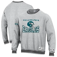 Men's Champion Heather Gray Philadelphia Eagles Reverse Weave Fleece Sweatshirt