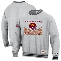 Men's Champion Heather Gray Washington Commanders Reverse Weave Fleece Sweatshirt