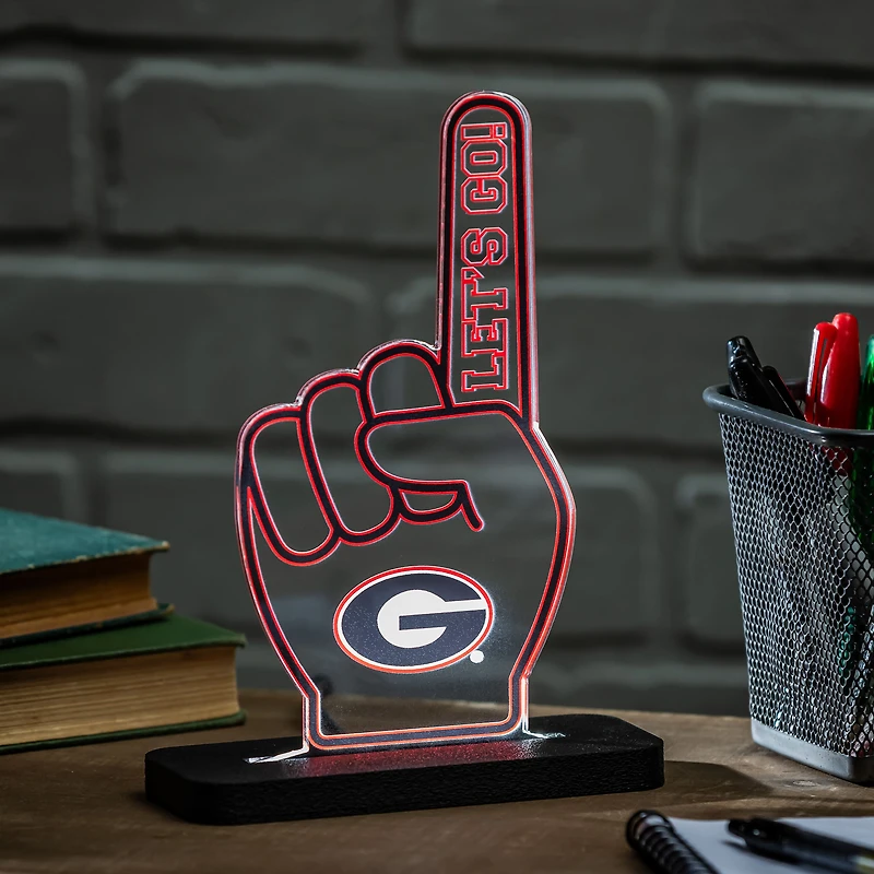 Georgia Bulldogs 10" LED Tabletop Foam Finger Desklite Sign