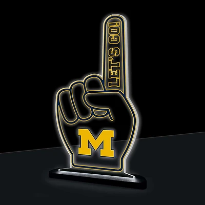 Michigan Wolverines 10" LED Tabletop Foam Finger Desklite Sign