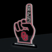 Oklahoma Sooners 10" LED Tabletop Foam Finger Desklite Sign