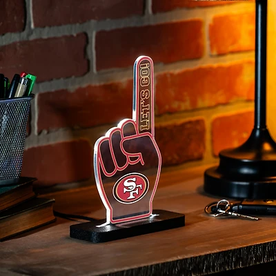 San Francisco 49ers 10" LED Tabletop Foam Finger Desklite Sign