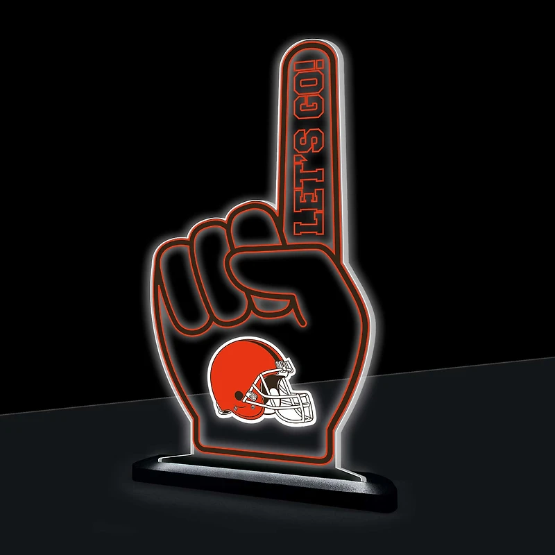 Cleveland Browns 10" LED Tabletop Foam Finger Desklite Sign