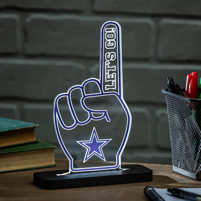 Dallas Cowboys 10" LED Tabletop Foam Finger Desklite Sign