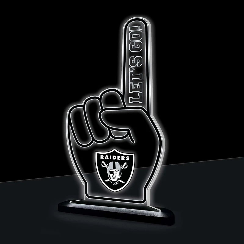Las Vegas Raiders 10" LED Tabletop Foam Finger Desklite Sign