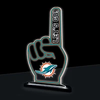 Miami Dolphins 10" LED Tabletop Foam Finger Desklite Sign
