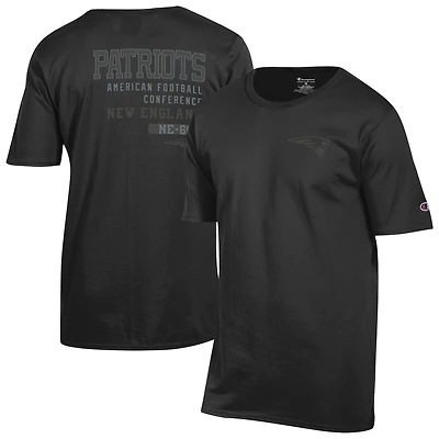 Men's Champion Black New England Patriots Tonal Logo T-Shirt
