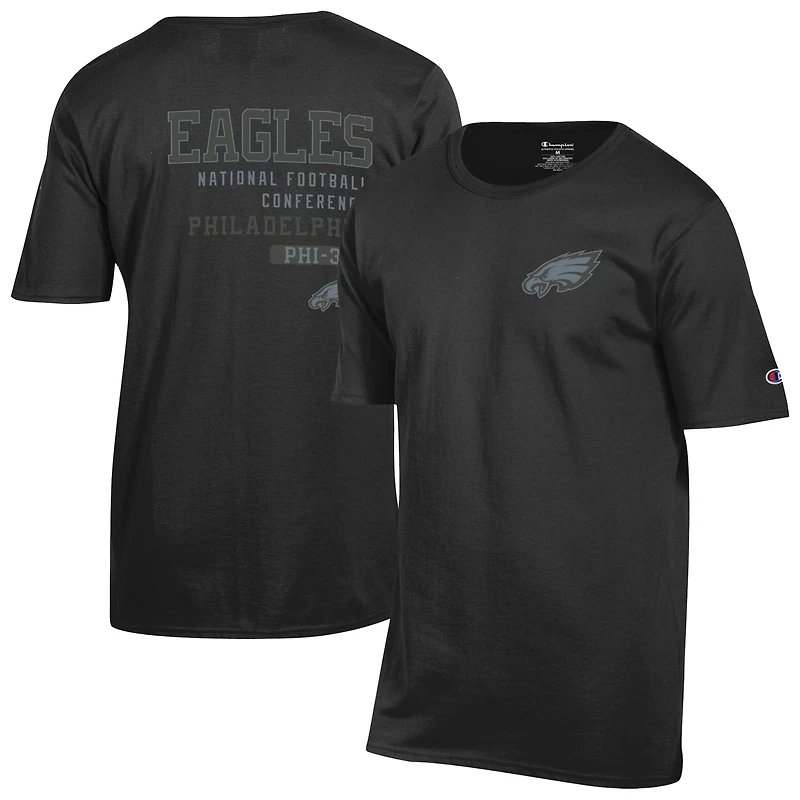 Men's Champion Black Philadelphia Eagles Tonal Logo T-Shirt