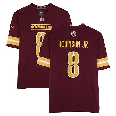 Brian Robinson Jr. Washington Commanders Autographed Nike Burgundy Game Jersey