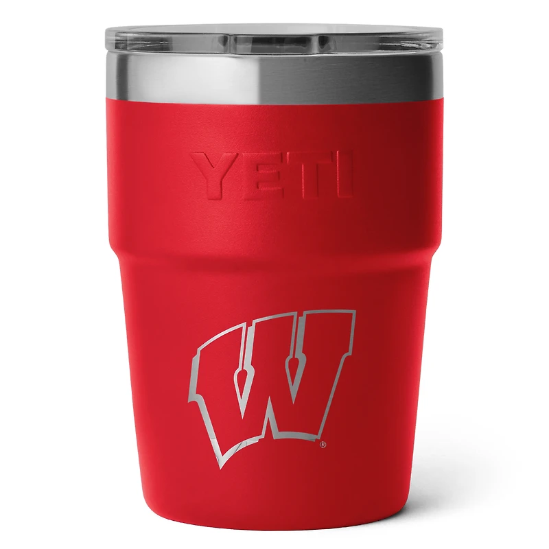 YETI Wisconsin Badgers 16oz. Rambler Stackable Cup with Magslider Lid