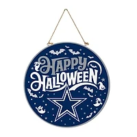 Dallas Cowboys 18" Happy Halloween Wooden Round Door Sign