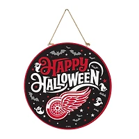 Detroit Red Wings 18" Happy Halloween Wooden Round Door Sign