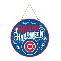 Chicago Cubs 18" Happy Halloween Wooden Round Door Sign