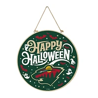 Minnesota Wild 18" Happy Halloween Wooden Round Door Sign