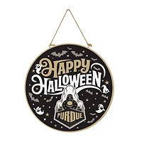 Purdue Boilermakers 18" Happy Halloween Wooden Round Door Sign