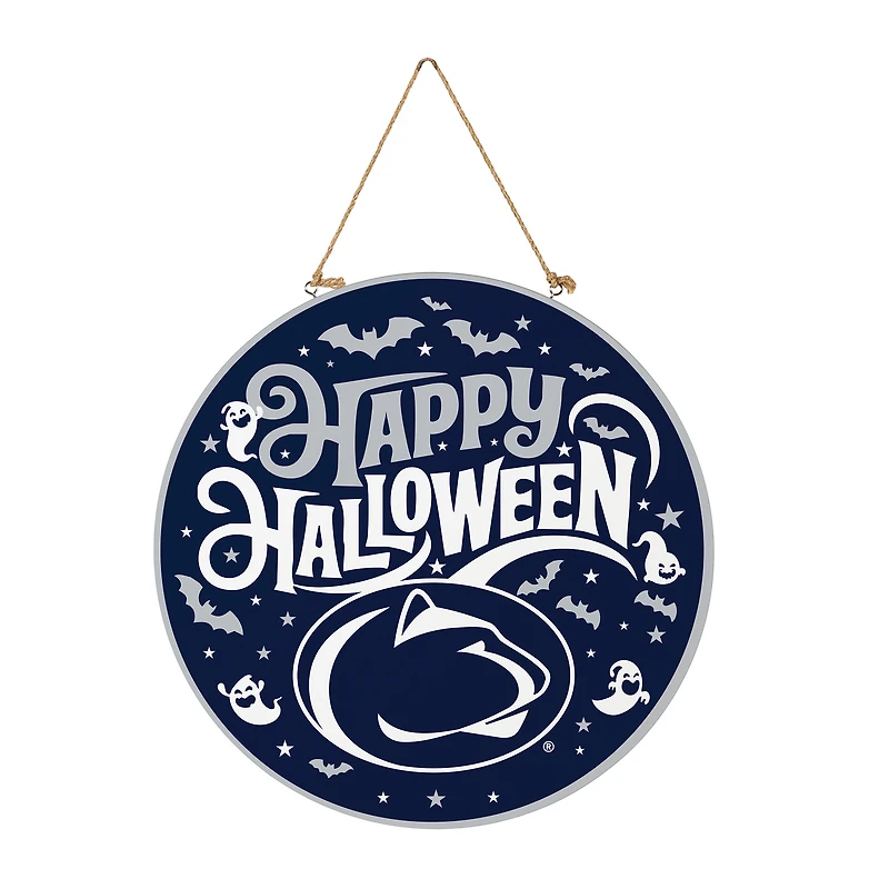Penn State Nittany Lions 18" Happy Halloween Wooden Round Door Sign