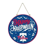Philadelphia Phillies 18" Happy Halloween Wooden Round Door Sign