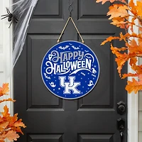 Kentucky Wildcats 18" Happy Halloween Wooden Round Door Sign