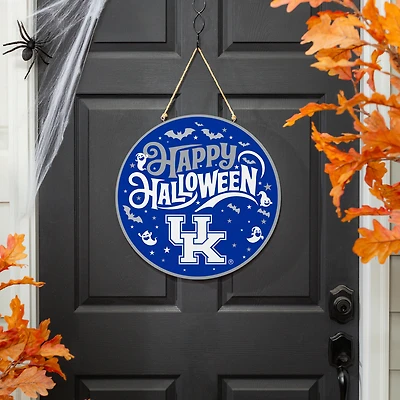 Kentucky Wildcats 18" Happy Halloween Wooden Round Door Sign