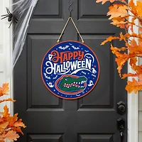 Florida Gators 18" Happy Halloween Wooden Round Door Sign