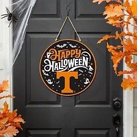 Tennessee Volunteers 18" Happy Halloween Wooden Round Door Sign