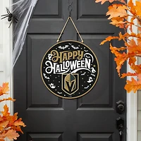 Vegas Golden Knights 18" Happy Halloween Wooden Round Door Sign