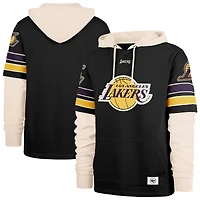 Men's '47  Black Los Angeles Lakers Split Zone Cornerback Duo Hoodie