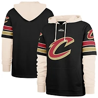 Men's '47  Black Cleveland Cavaliers Split Zone Cornerback Duo Hoodie