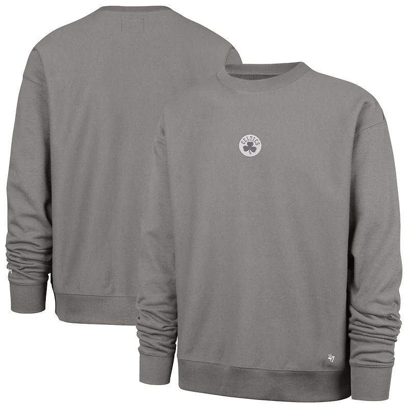 Men's '47 Gray Boston Celtics Offside Foundation Crew Neck Sweatshirt
