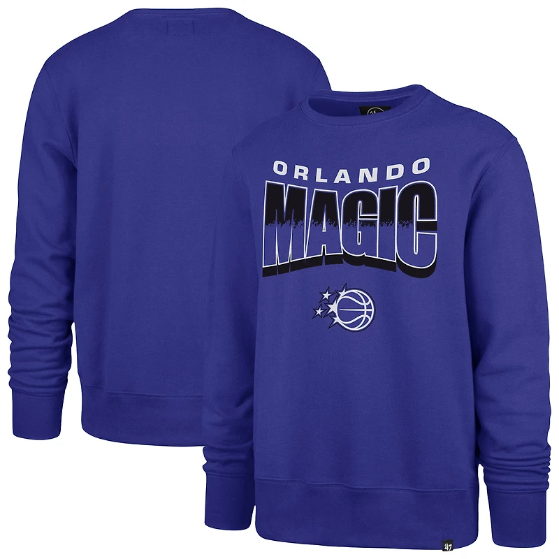Unisex '47  Blue Orlando Magic Brush By Headline Crewneck Sweatshirt