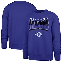 Unisex '47  Blue Orlando Magic Brush By Headline Crewneck Sweatshirt